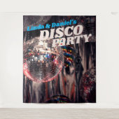 Disco Bal Retro 1970s | Feest Achtergrond Wandkleed (Voorkant)