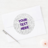 Disco Bal retro sticker met willekeurige tekst (Envelop)