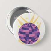 Disco Bal Ronde Button 7,6 Cm (Voorkant /achterkant)
