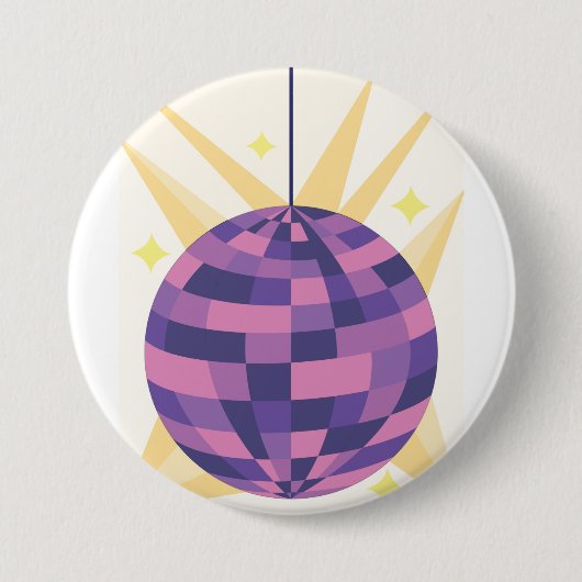 Disco Bal Ronde Button 7,6 Cm (Voorkant)