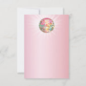 Disco bal roze meisje gelukkige verjaardag kaart (Achterkant)