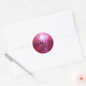disco bal roze, RMV Katten Ronde Sticker (Envelop)