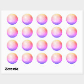 Disco Bal Spiegel Bal Oranje Blauw Magenta Ronde Sticker (Vel)