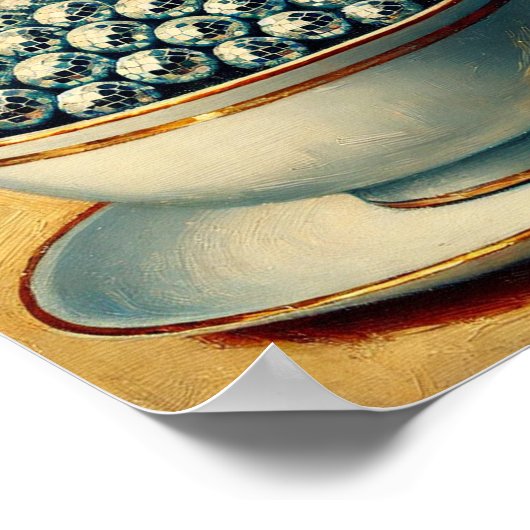 Disco Bal Trendy Kunst, Quirky Retro Keuken Muurde Poster (Hoek)