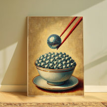 Disco Bal Trendy Kunst, Quirky Retro Keukenmuur