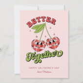 Disco Bal Valentijnskeer Cherry Better Together Kaart (Voorkant)