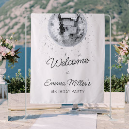 Disco Bal Verjaardag Wandkleed