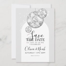 Disco Bal Verloving Feest  Save The Date