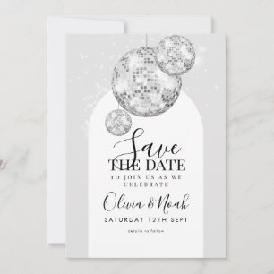 Disco Bal Verloving Feest  Save The Date