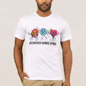 Disco bal voetnoten personeel shirt (Voorkant)
