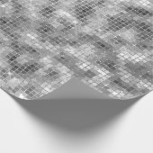 Disco Bal Zilveren Uitstraling Inpakpapier (Hoek)