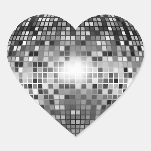 DISCO BALK HART STICKER (Voorkant)