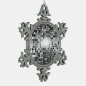 DISCO BALK TIN SNEEUWVLOK ORNAMENT (Links)