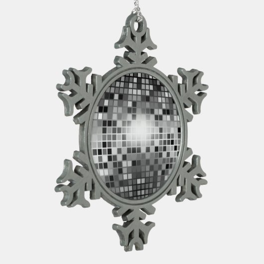 DISCO BALK TIN SNEEUWVLOK ORNAMENT (Links)