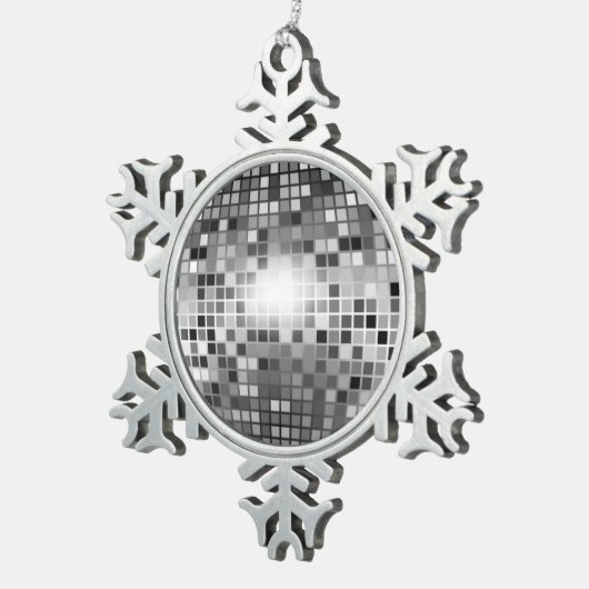 DISCO BALK TIN SNEEUWVLOK ORNAMENT (Rechts)