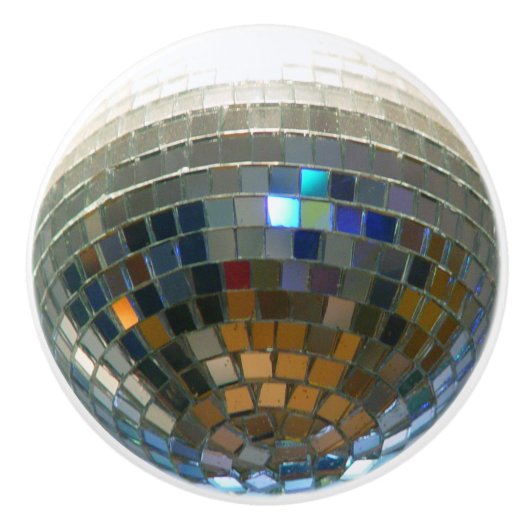 Disco Ball 2D-afbeelding Keramische Knop (Voorkant)