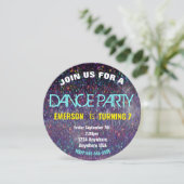 Disco BALL, 70's disco Dance verjaardagsfeestje Kaart (Staand voorkant)