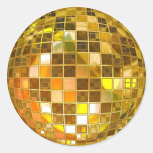 Disco Ball 70s Theme Verjaardagsfeestje Stickers