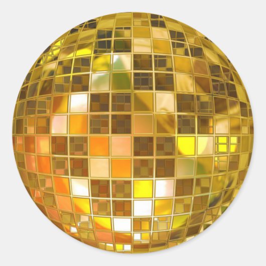 Disco Ball 70s Theme Verjaardagsfeestje Stickers (Voorkant)