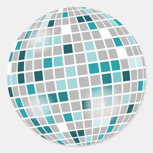 Disco Ball 70s Theme Verjaardagsfeestje Stickers (Voorkant)