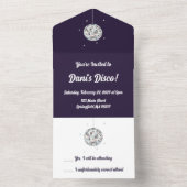 Disco Ball All In One Uitnodiging (Binnen)