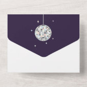 Disco Ball All In One Uitnodiging (Achterkant)