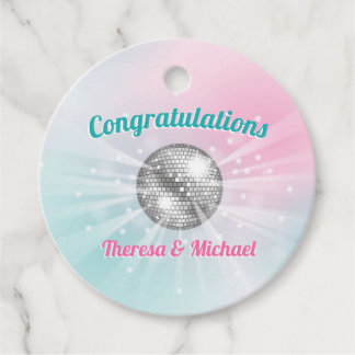 Disco Ball Baby shower Bedankjes Labels