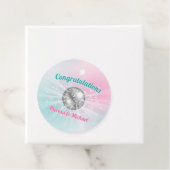 Disco Ball Baby shower Bedankjes Labels (In situ)