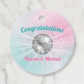 Disco Ball Baby shower Bedankjes Labels (Voorkant)