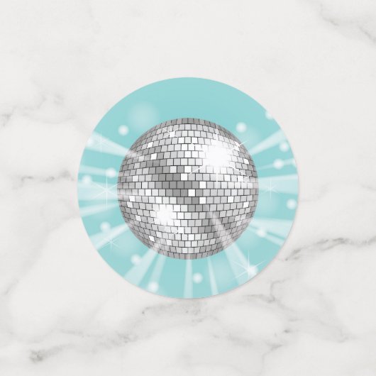 Disco Ball Baby shower Blue Boy Confetti (Kleine voorkant)