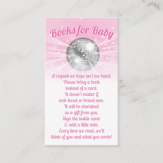 Disco Ball Baby shower Boeken voor Baby Kaarten (Voorkant)