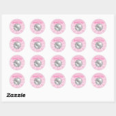 Disco Ball Baby shower Groovy Bedankt Ronde Sticker (Vel)