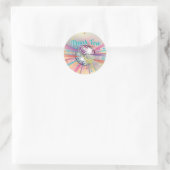 Disco Ball Baby shower Groovy Bedankt Ronde Sticker (Tas)