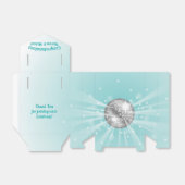 Disco Ball Baby shower Groovy Blue Boy Bedankdoosjes (Uitgevouwen)