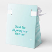 Disco Ball Baby shower Groovy Blue Boy Bedankdoosjes (Achterkant)