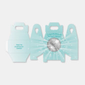 Disco Ball Baby shower Groovy Blue Boy Bedankdoosjes (Uitgevouwen)