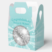 Disco Ball Baby shower Groovy Blue Boy Bedankdoosjes (Geopend)