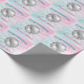 Disco Ball Baby shower Groovy Cadeaupapier (Hoek)