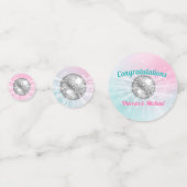 Disco Ball Baby shower Groovy Confetti (Achterkanten)