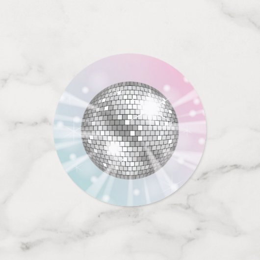 Disco Ball Baby shower Groovy Confetti (Kleine voorkant)