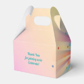 Disco Ball Baby shower Groovy Pastel Rainbow Bedankdoosjes (Achterkant)