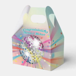 Disco Ball Baby shower Groovy Pastel Rainbow Bedankdoosjes