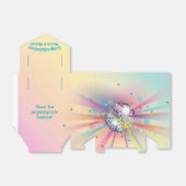 Disco Ball Baby shower Groovy Pastel Rainbow Bedankdoosjes (Uitgevouwen)