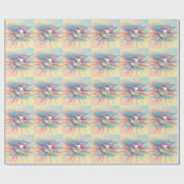 Disco Ball Baby shower Groovy Pastel Rainbow Cadeaupapier (Vlak)