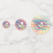 Disco Ball Baby shower Groovy Pastel Rainbow Confetti (Voorkanten)