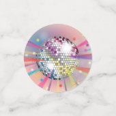 Disco Ball Baby shower Groovy Pastel Rainbow Confetti (Kleine voorkant)