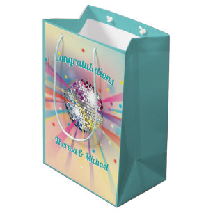 Disco Ball Baby shower Groovy Pastel Rainbow Medium Cadeauzakje