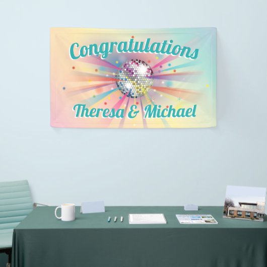 Disco Ball Baby shower Groovy Pastel Rainbow Spandoek (Beurs)