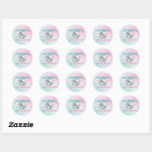 Disco Ball Baby shower Groovy Ronde Sticker (Vel)
