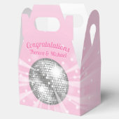 Disco Ball Baby shower Groovy Roze Meisje Bedankdoosjes (Geopend)